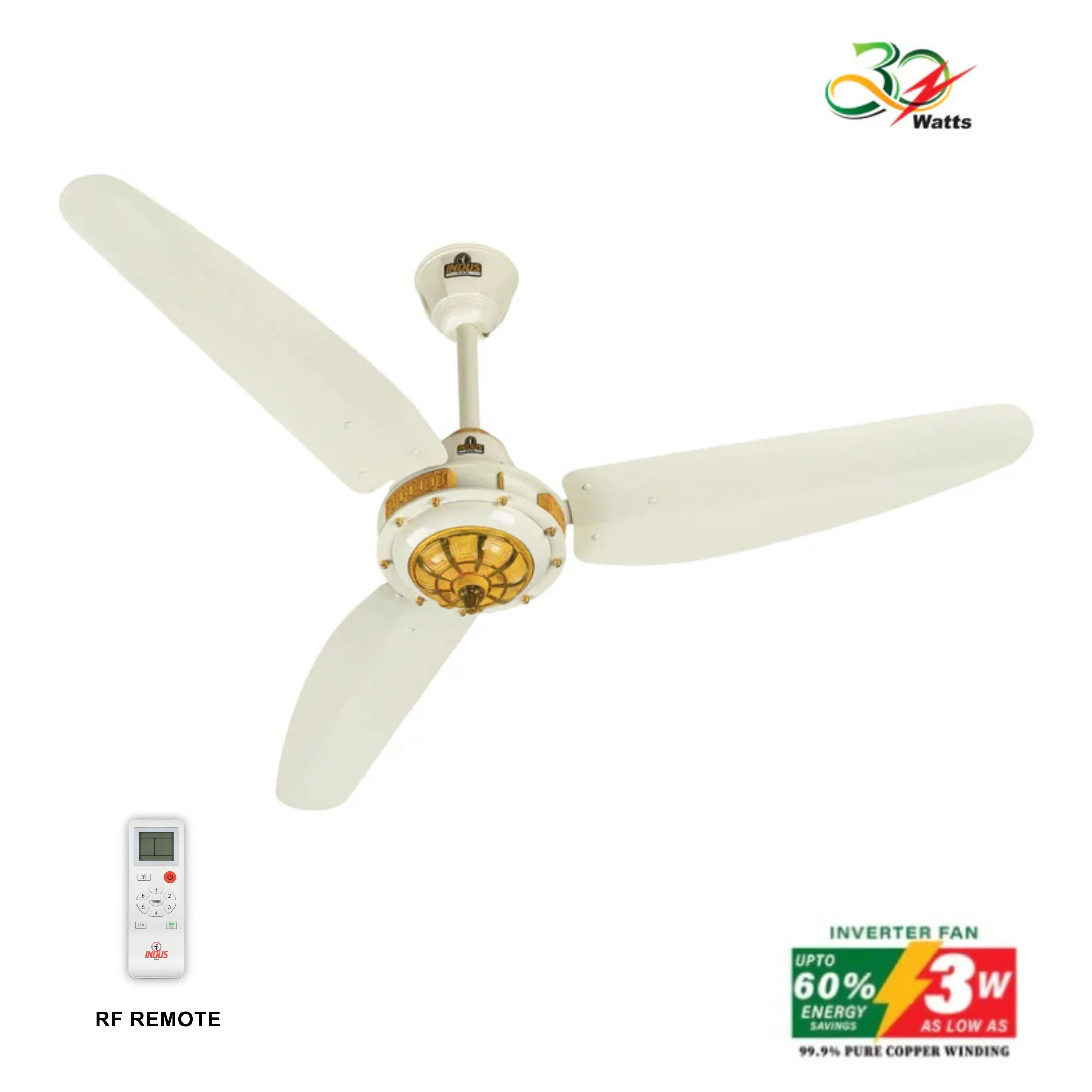 Antique Model Ceiling Fan (30-Watt Inverter Fans) - Image 3