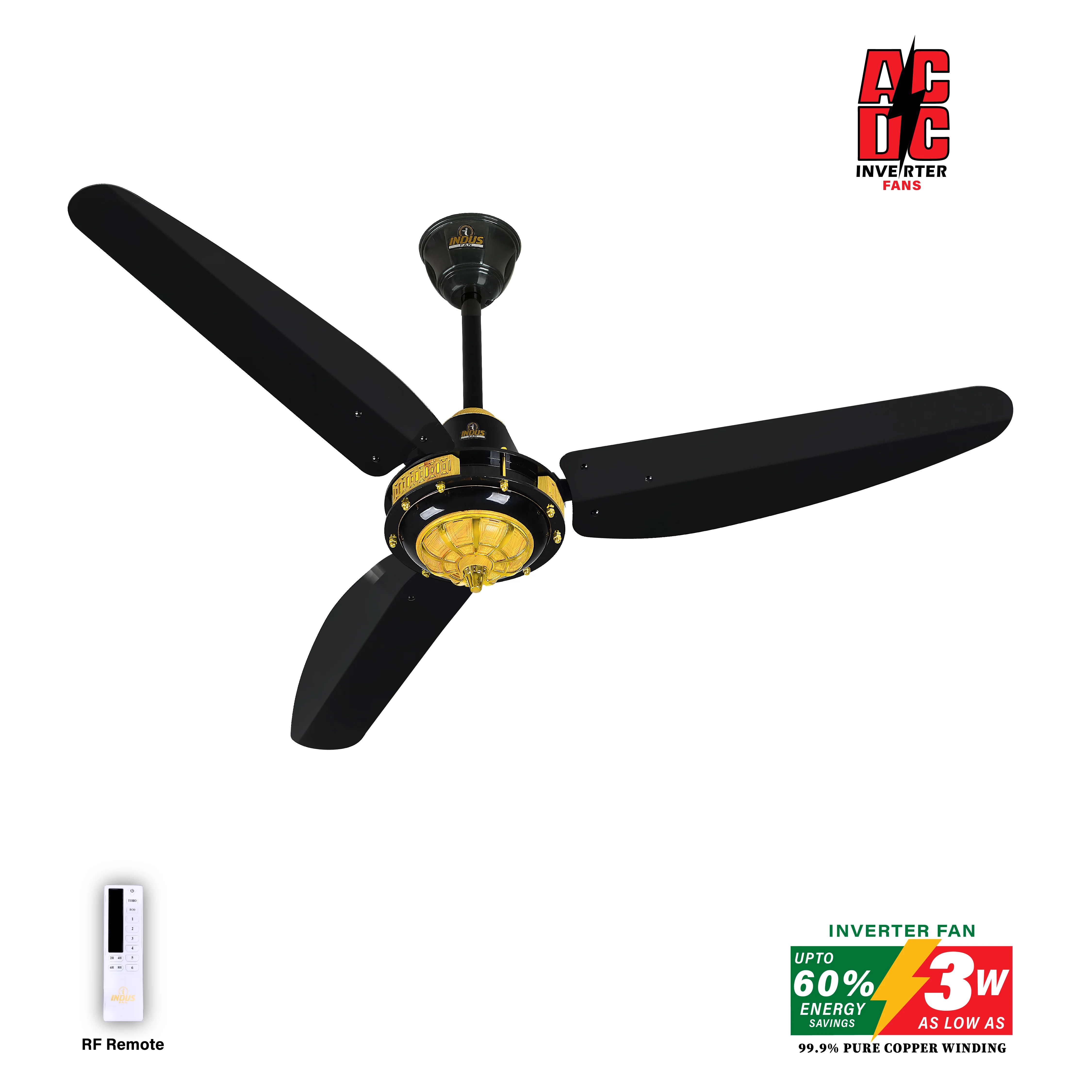 Antique Model Ceiling Fan (AC DC Solar Fans) - Image 5