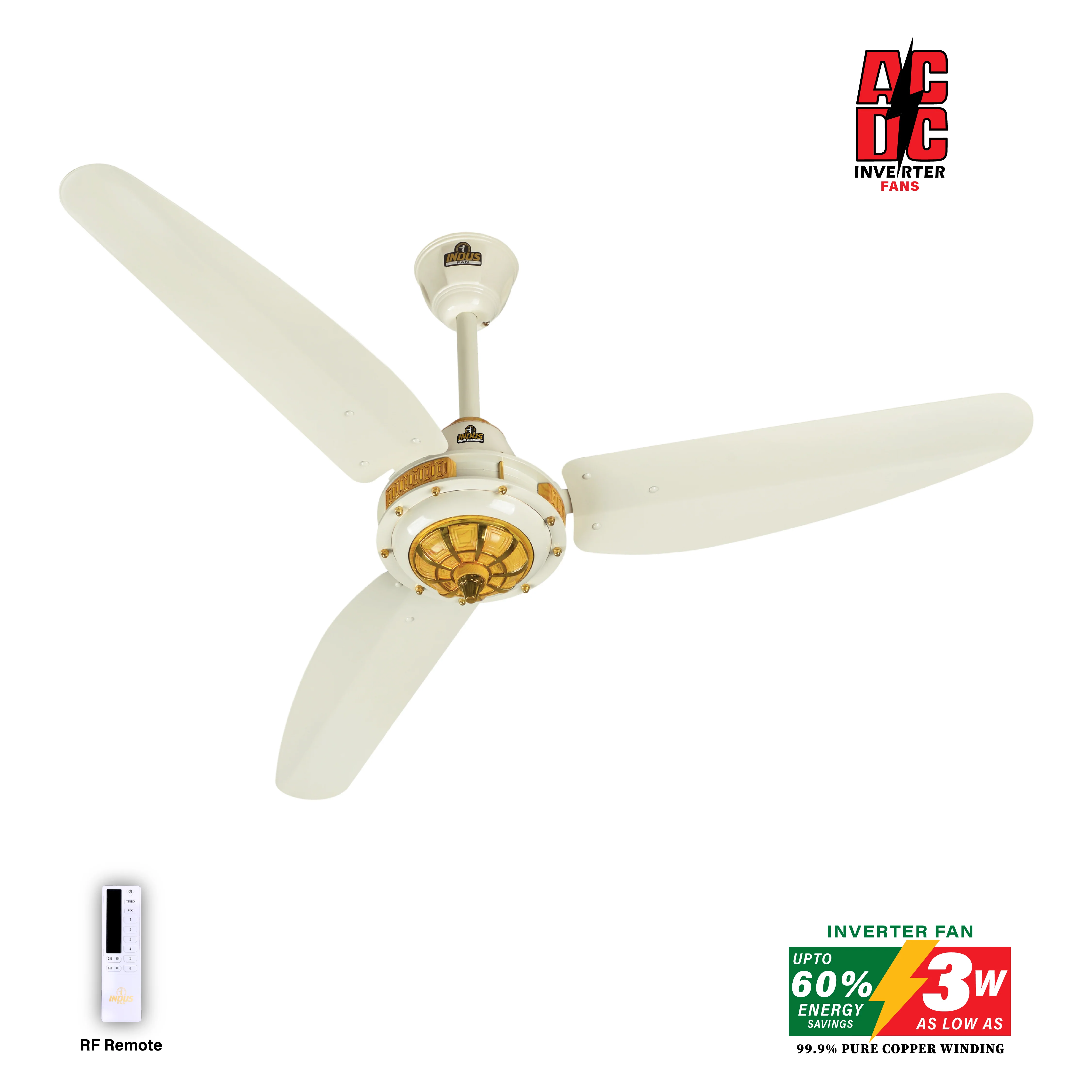 Antique Model Ceiling Fan (AC DC Solar Fans) - Image 6