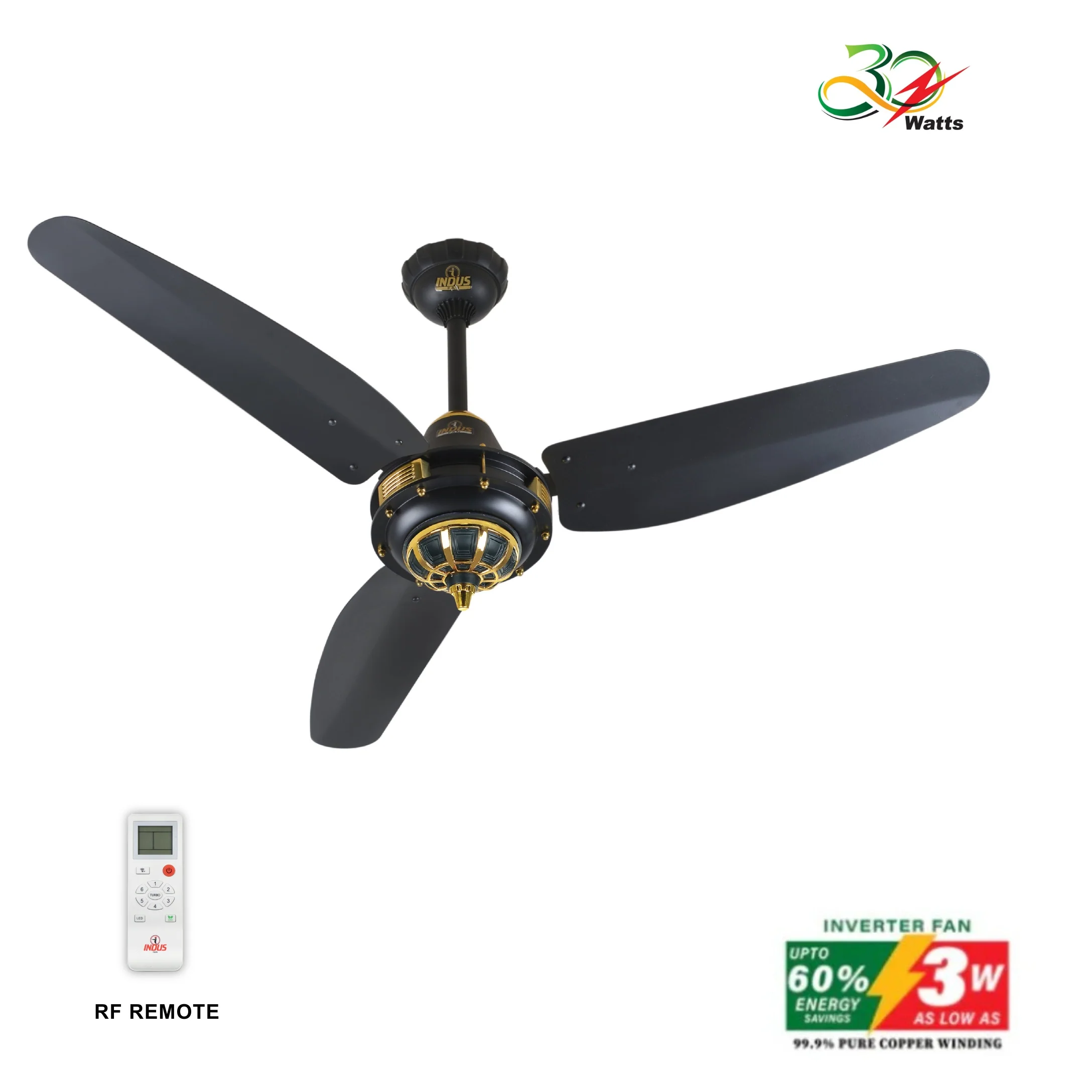 Antique Model Plus Ceiling Fan (30-Watt Inverter Fans) - Image 2