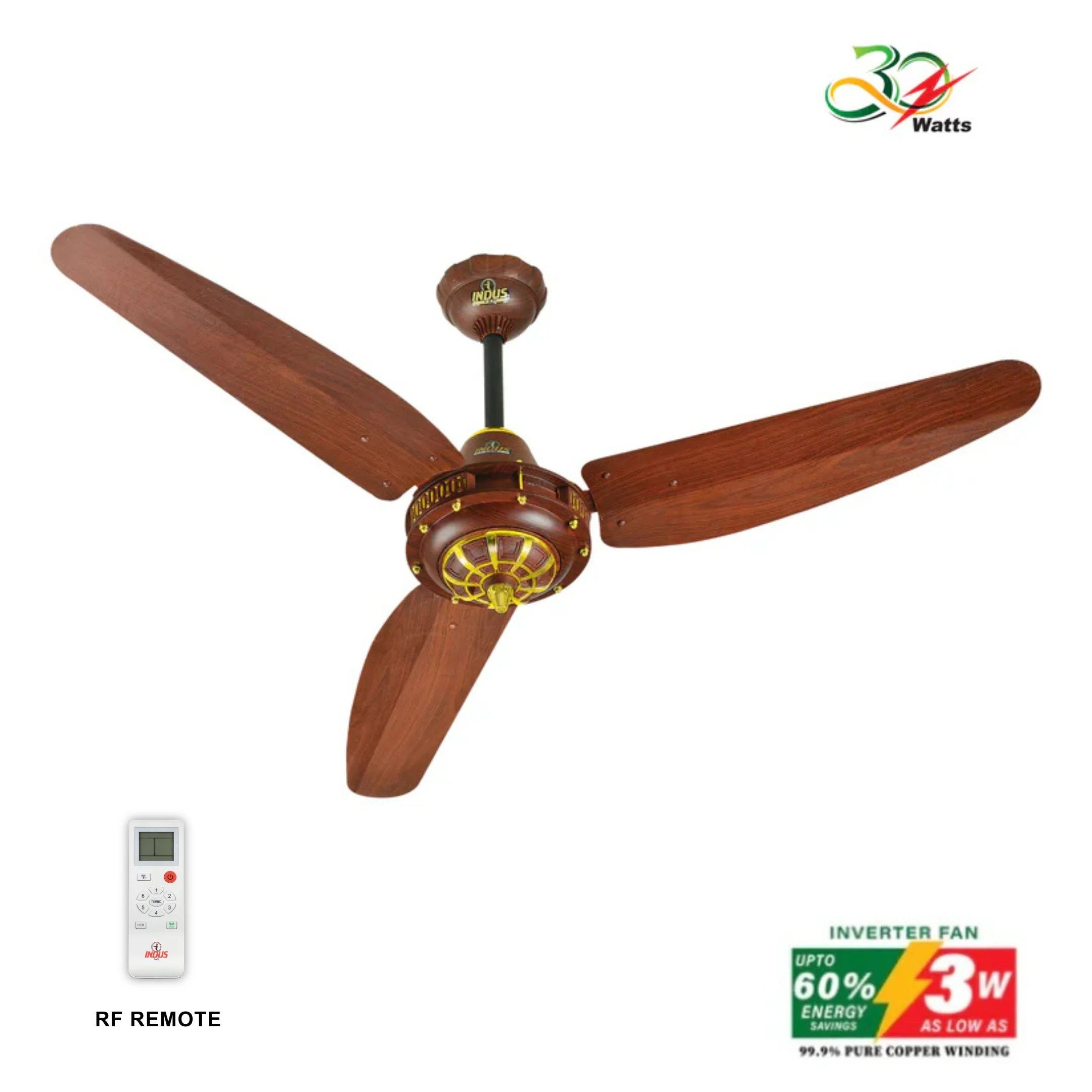 Antique Model Plus Ceiling Fan (30-Watt Inverter Fans) - Image 3