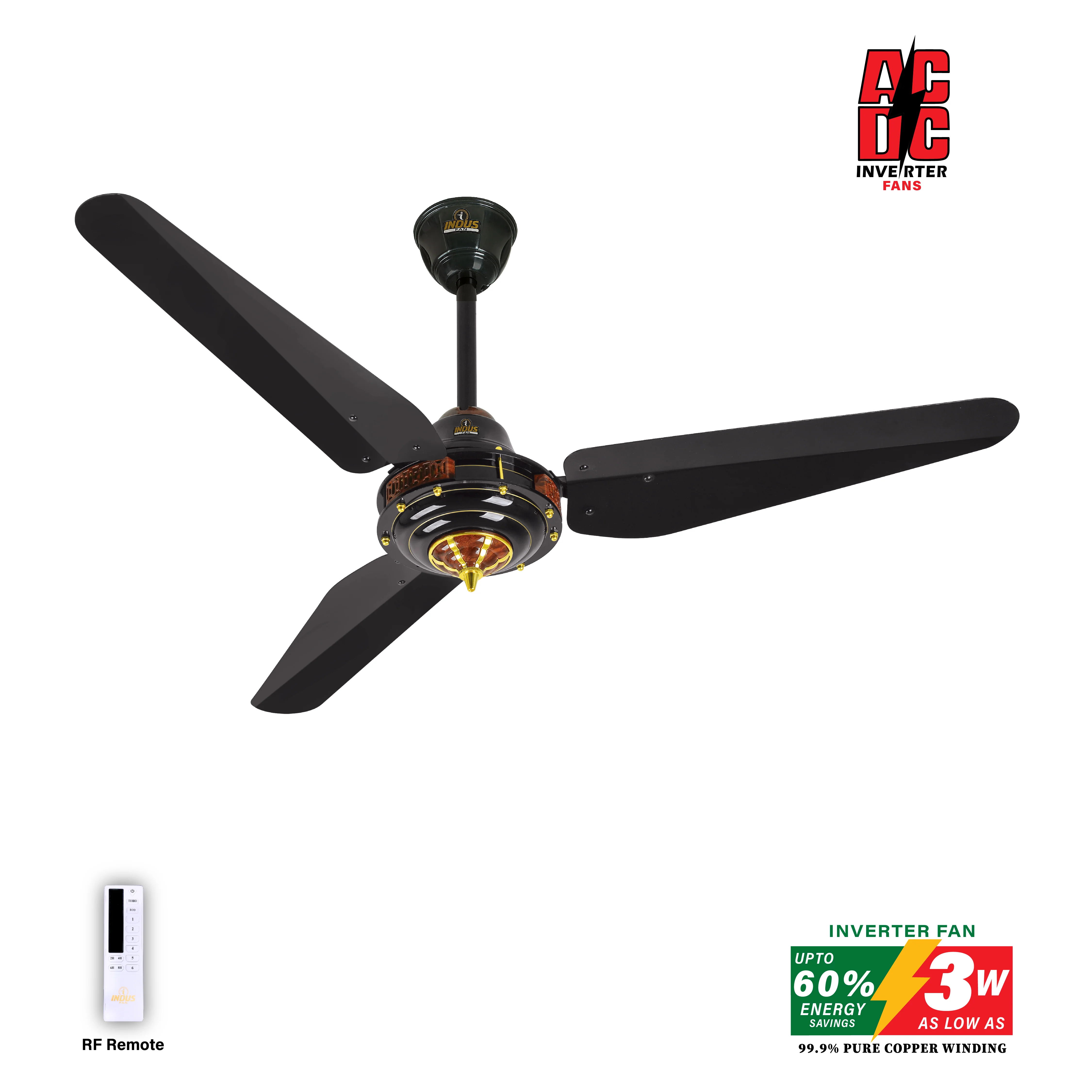 Crown Model Ceiling Fan (AC DC Solar Fans) - Image 5