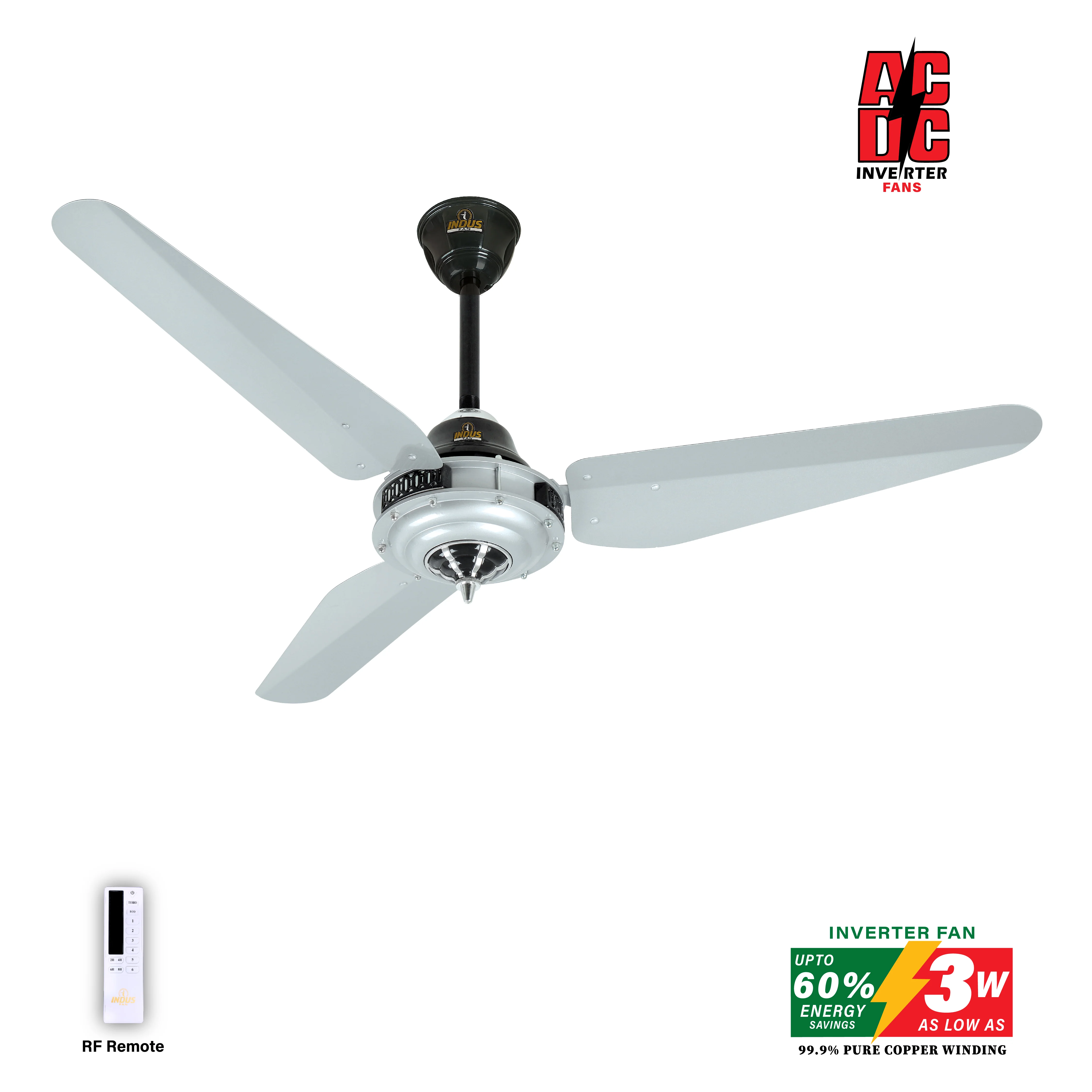 Crown Model-M Ceiling Fan (AC DC Solar Fans) - Image 5