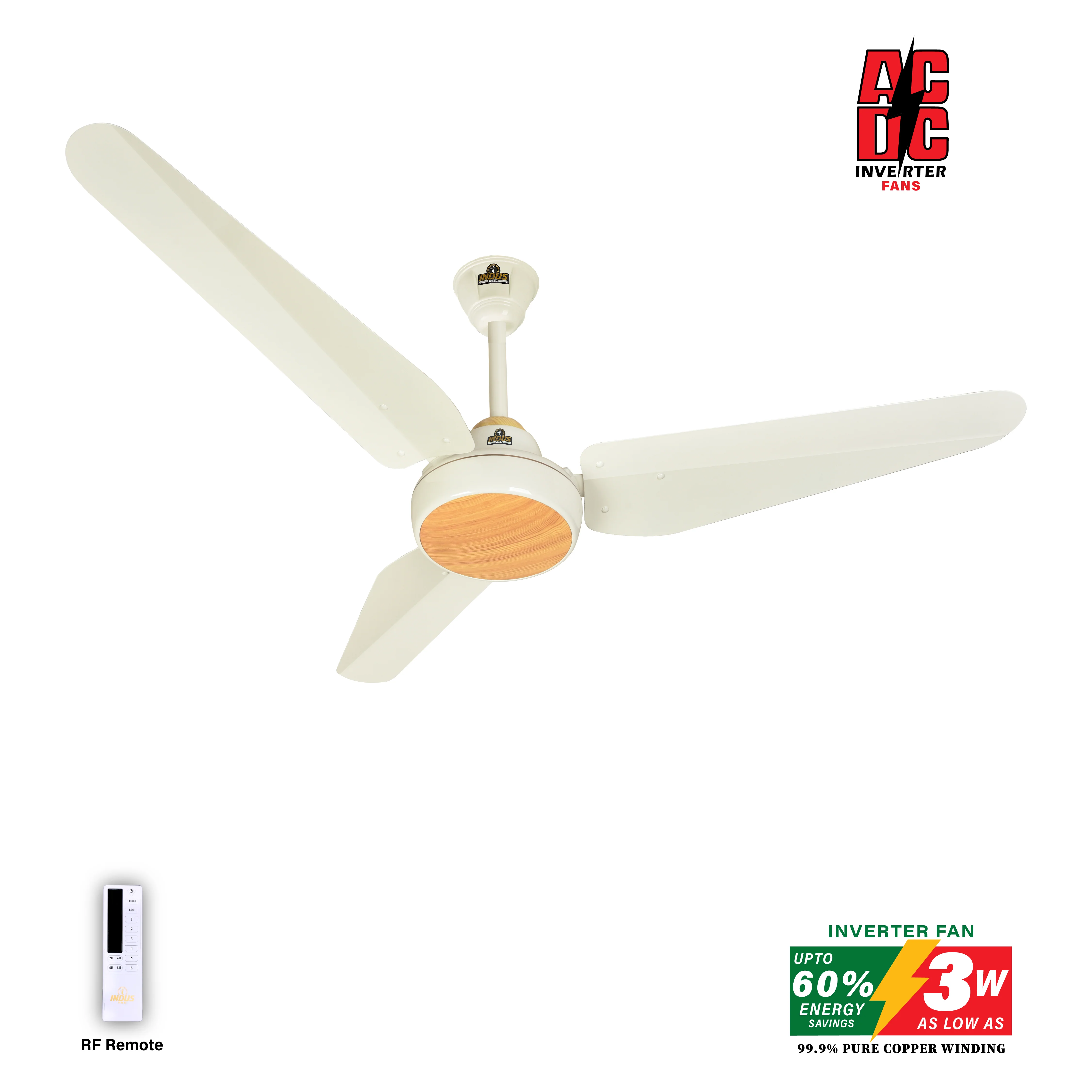 Decent Model Ceiling Fan (AC DC Solar Fans) - Image 4