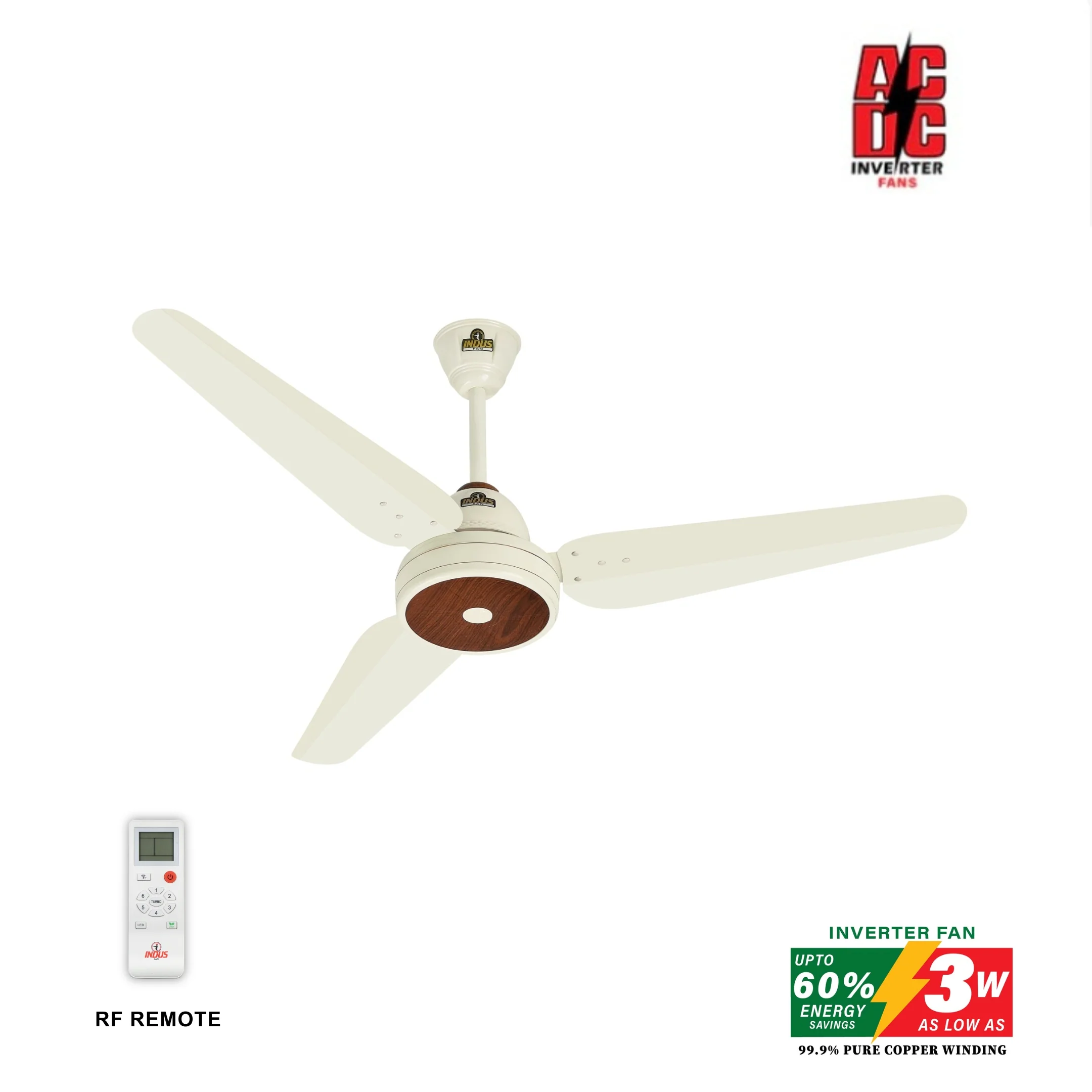 Florence Model Ceiling Fan (AC DC Solar Fans)