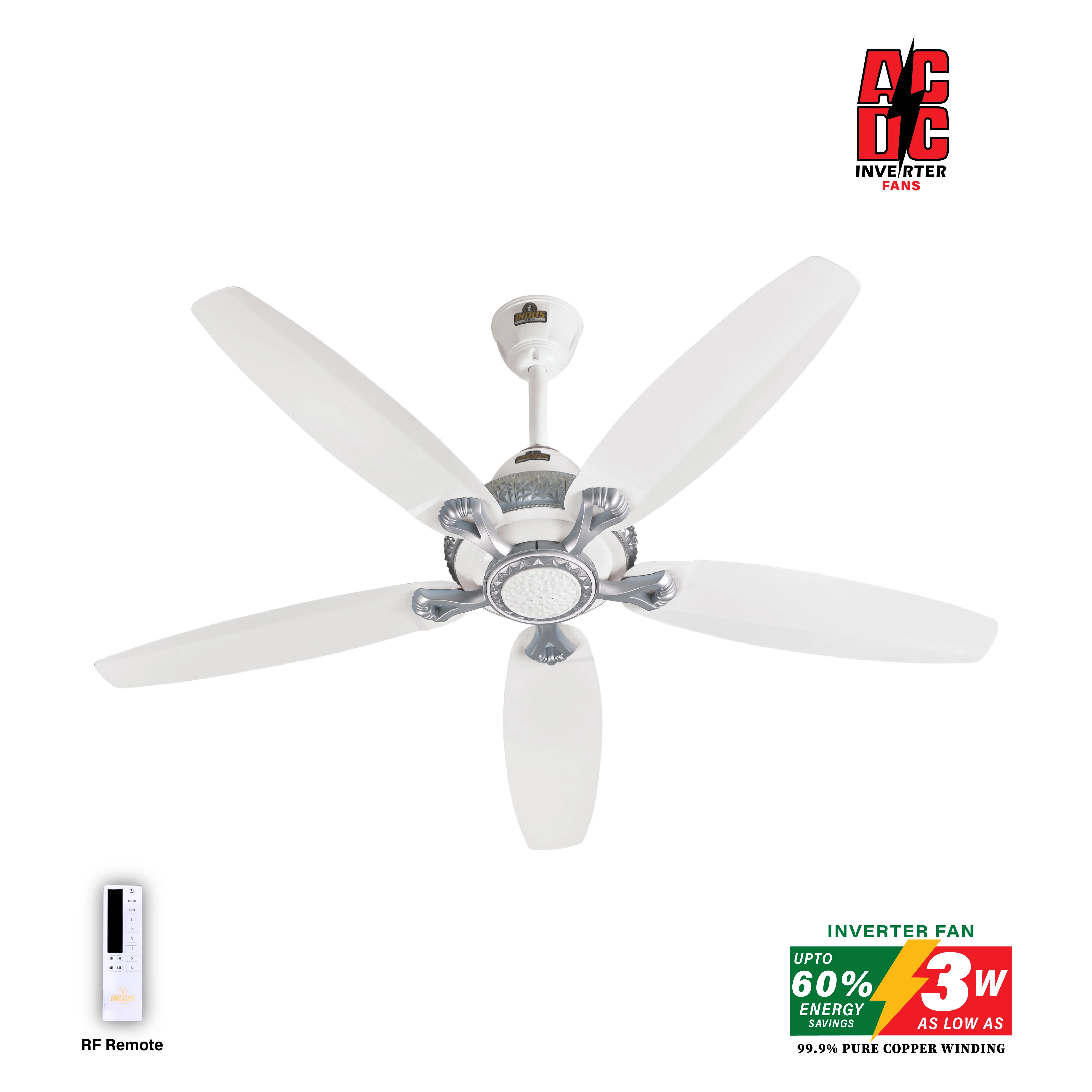 Marvel Diamond Ceiling Fan (AC DC Solar Fan) - Image 4