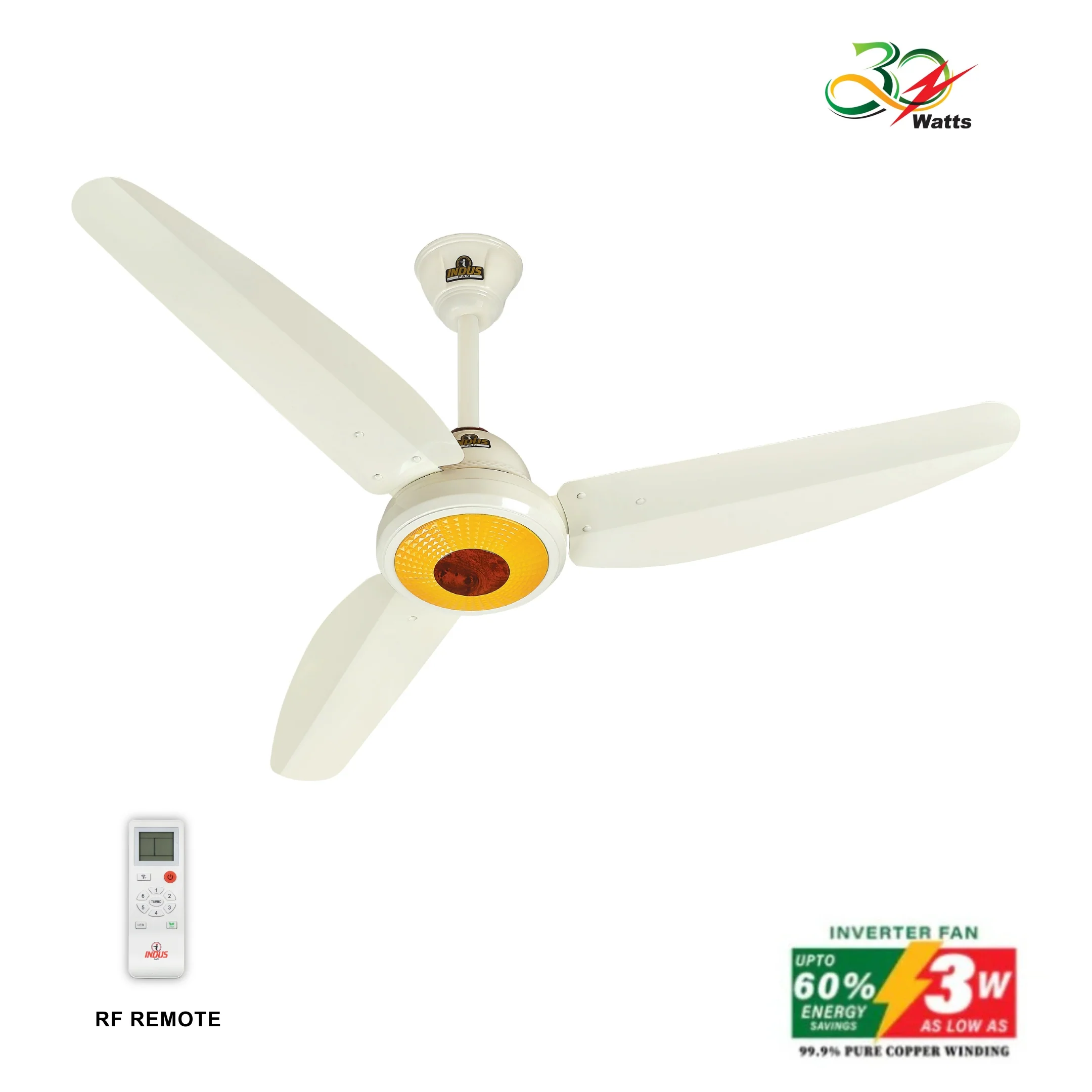 Prime Model Ceiling Fan (30-Watt Inverter Fans)