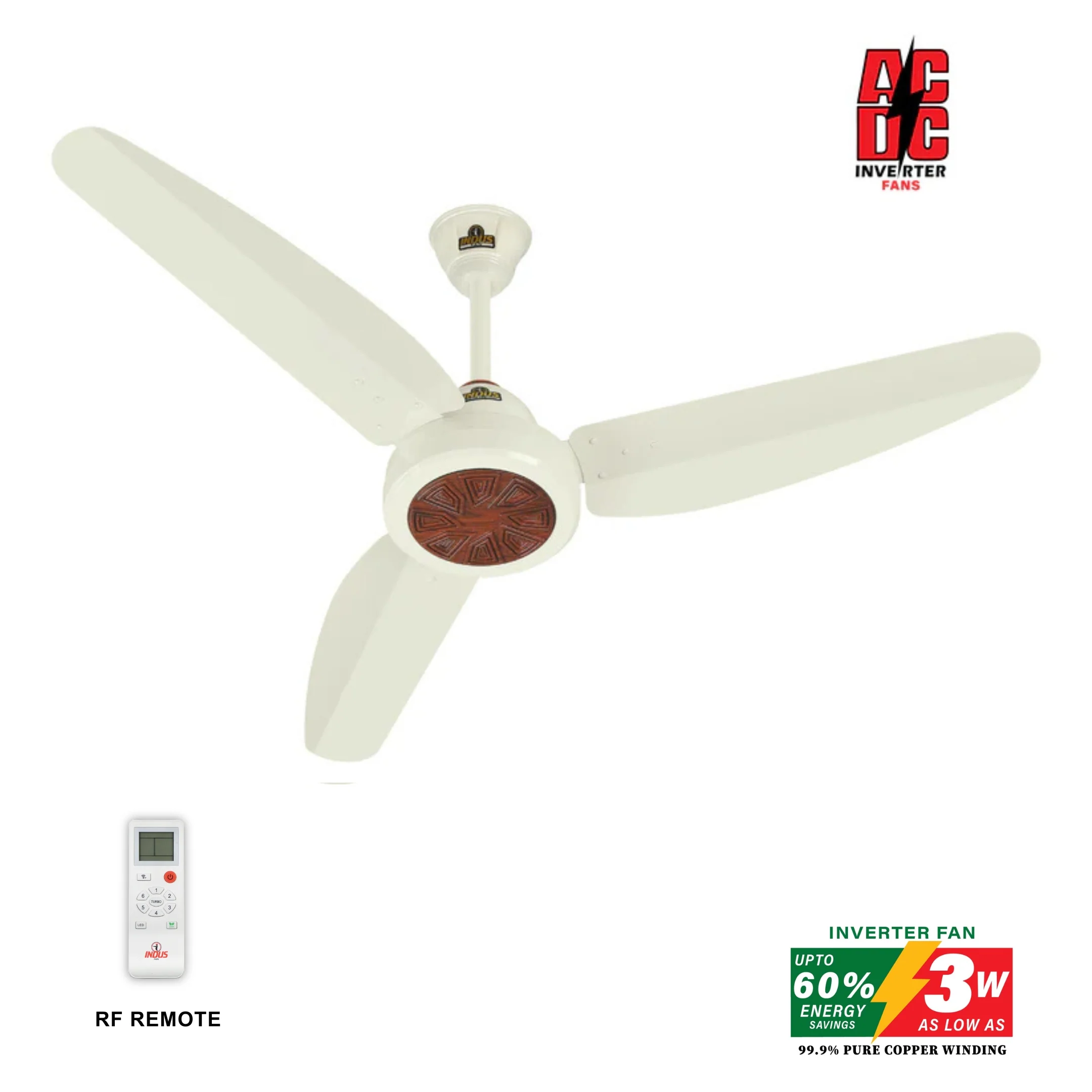 Prince Model Ceiling Fan (AC DC Solar Fans)