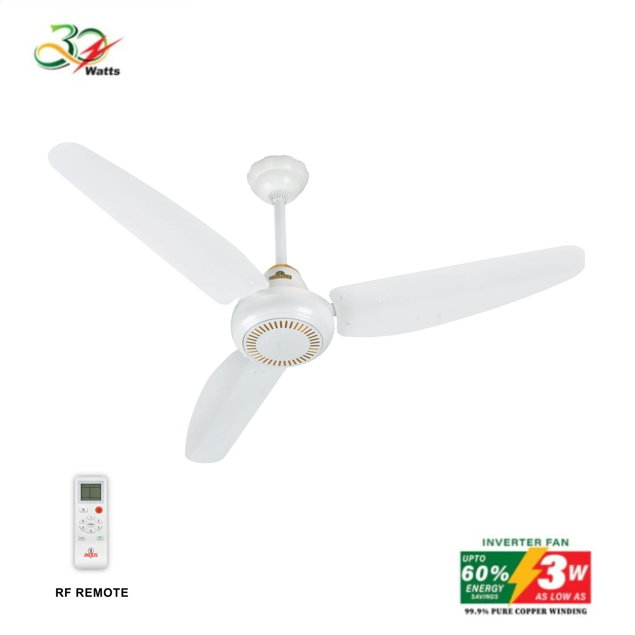 Sparkle Model Ceiling Fan (30-Watt Inverter Fans) | Best Fans In Pakistan - Image 4