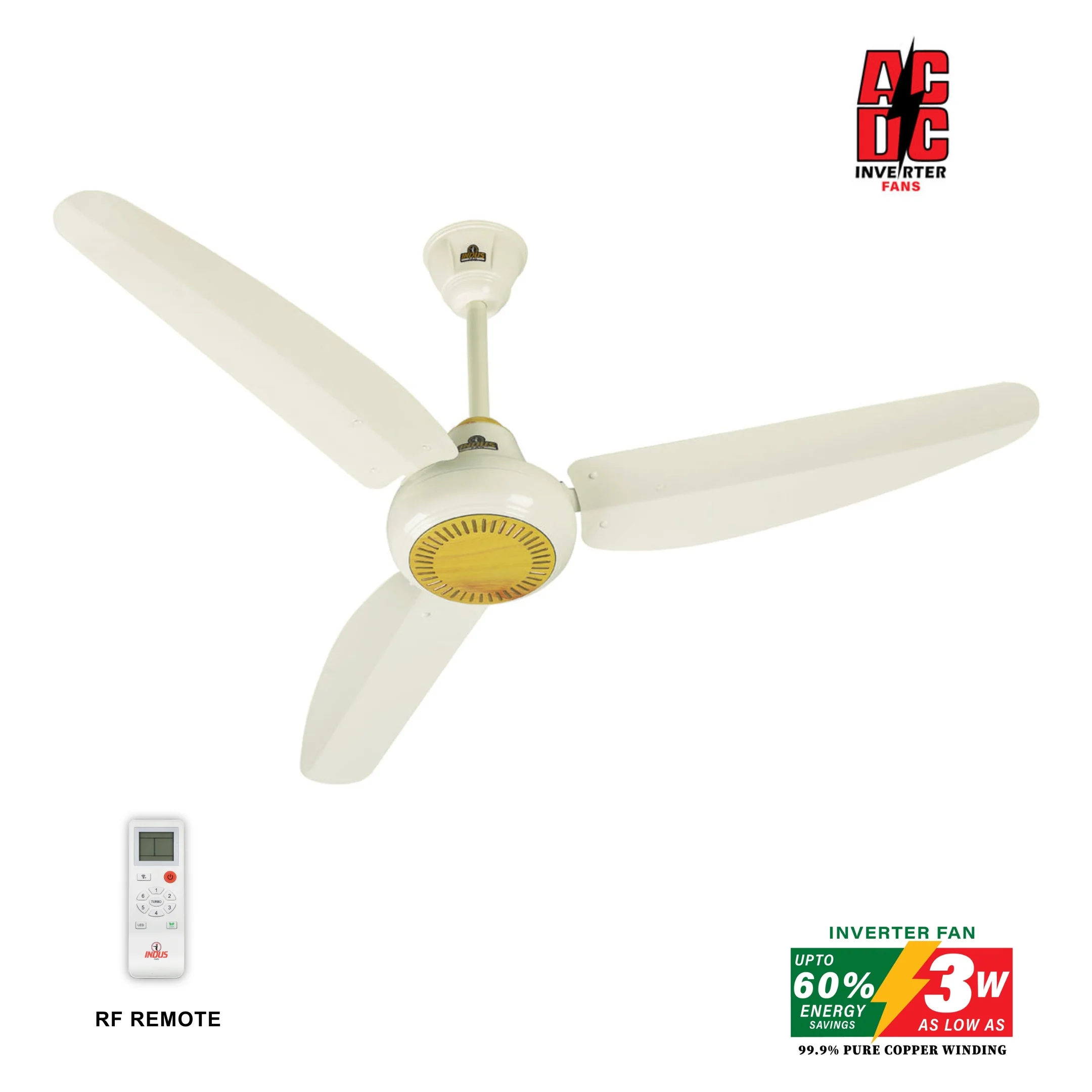 Sparkle Model Ceiling Fan (AC DC Solar Fan) - Image 2