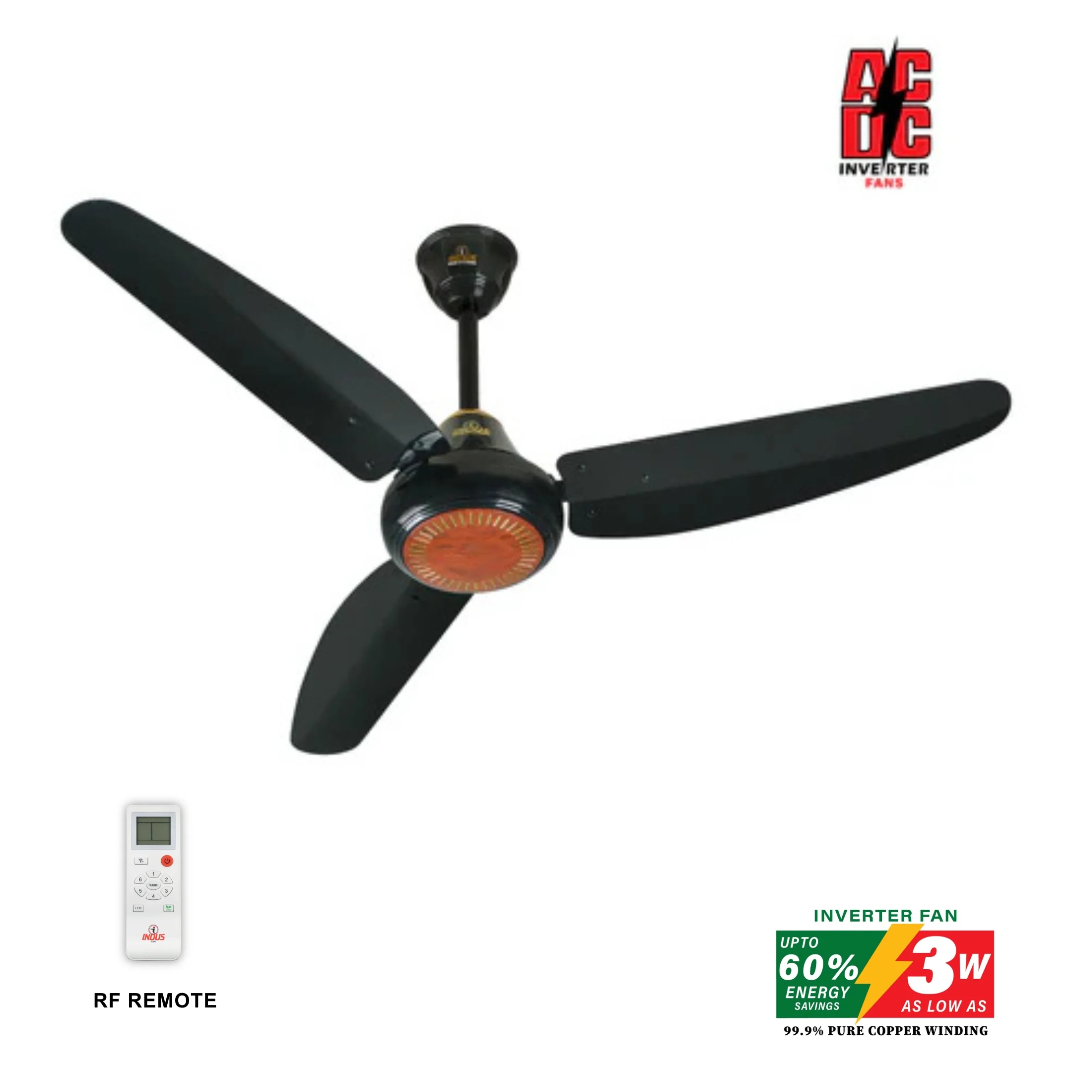 Sparkle Model Ceiling Fan (AC DC Solar Fan) - Image 3