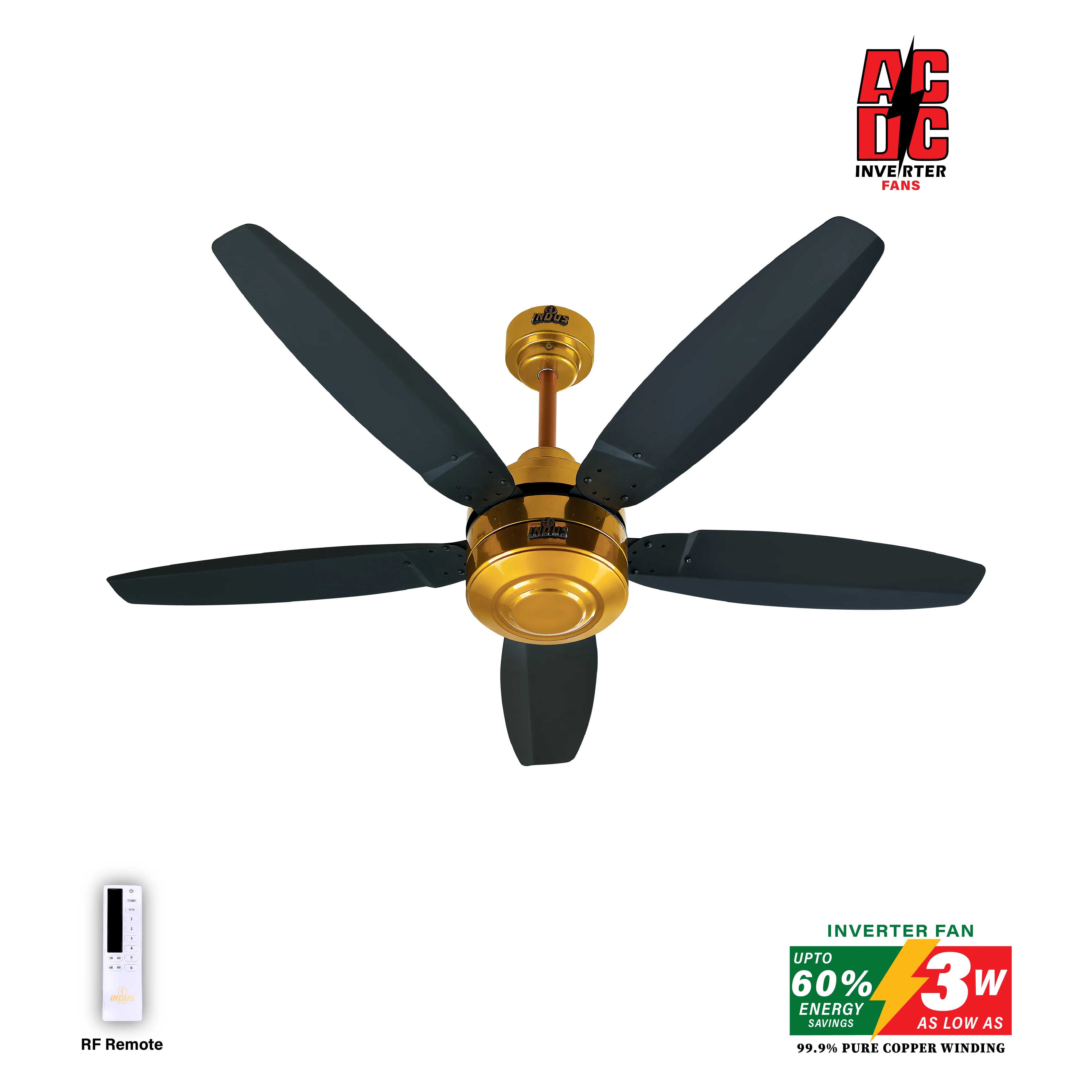 Starlit Model Ceiling Fan (AC DC Solar Fans) - Image 3