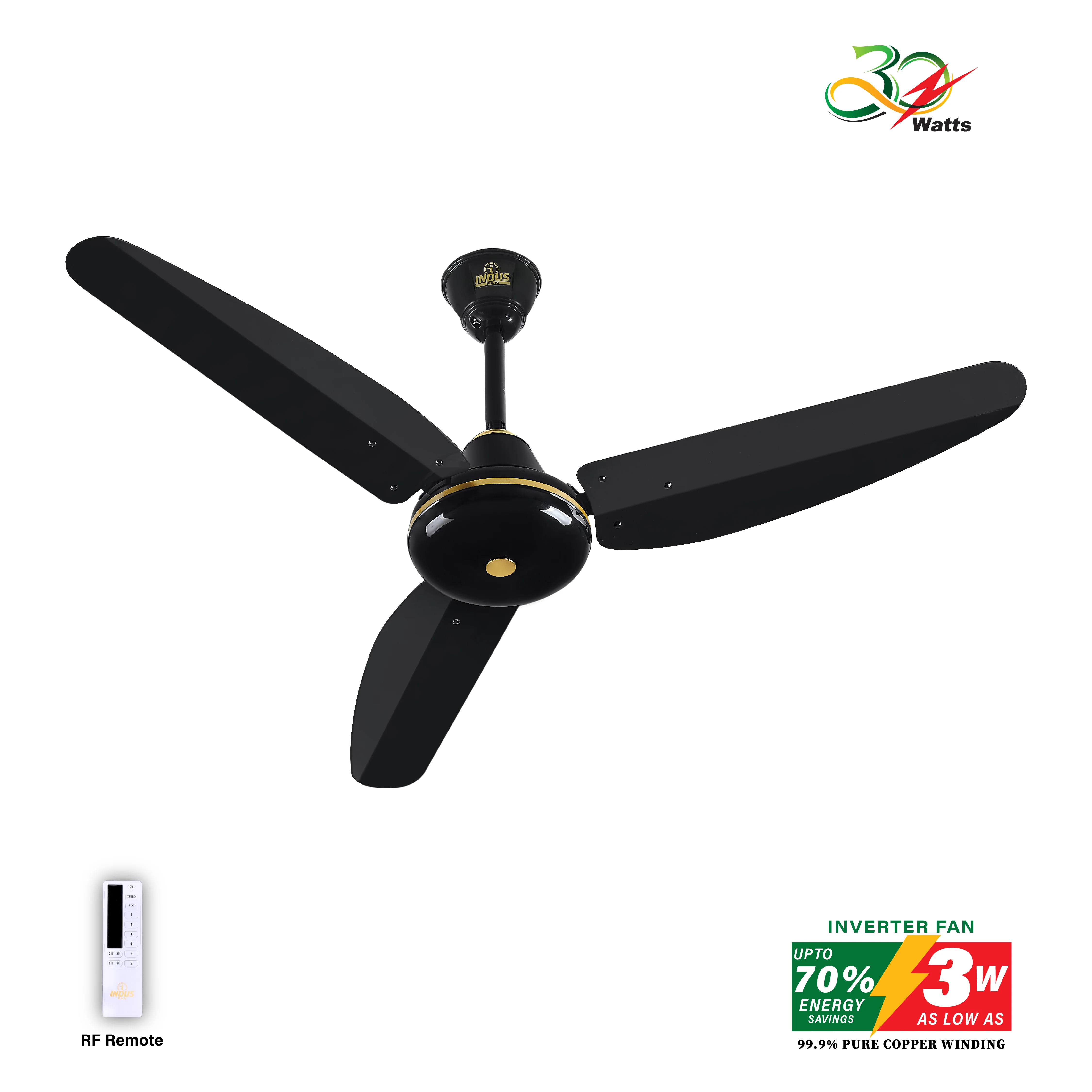 Supreme Model Ceiling Fan (30-Watt Inverter Fans) - Image 3