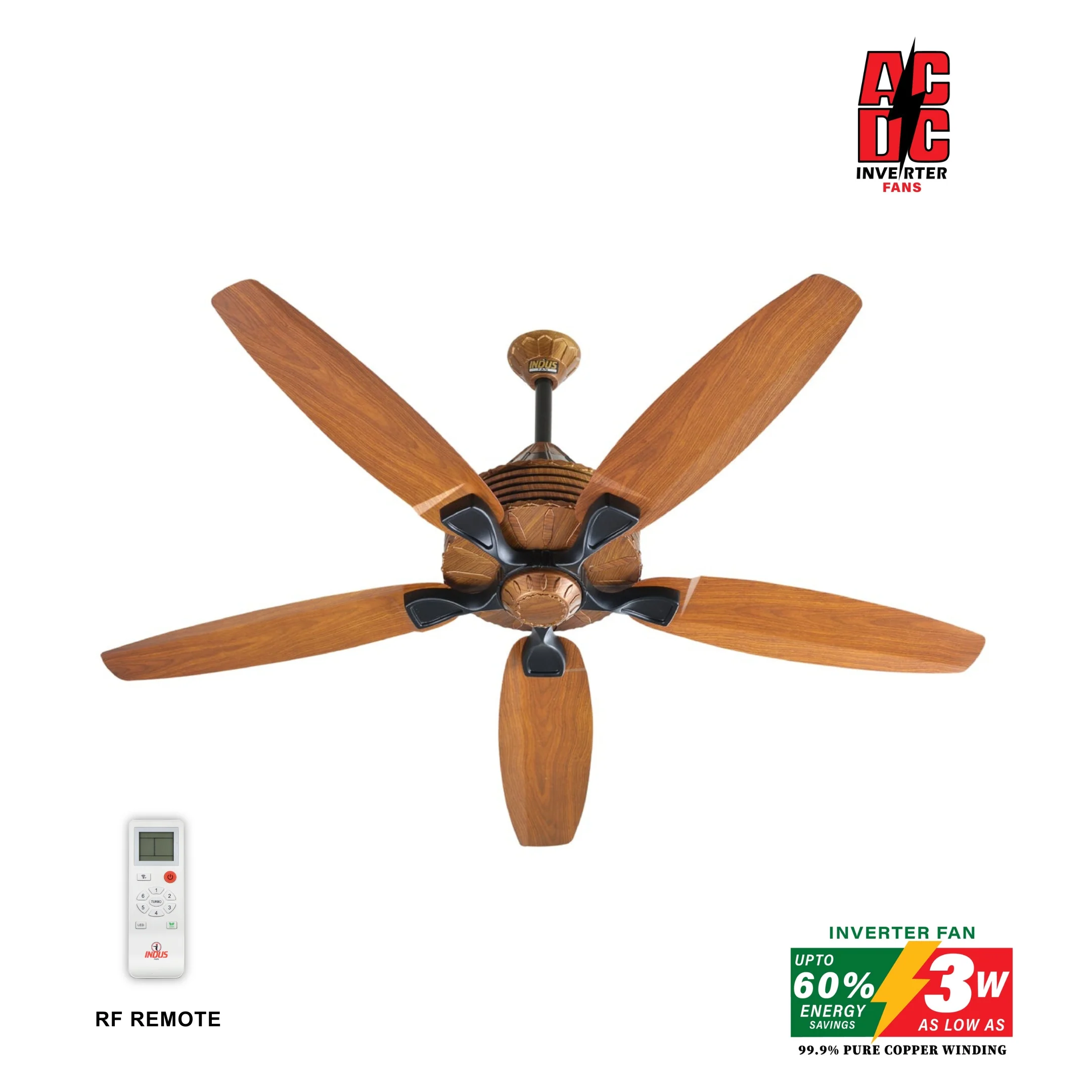 Tulip Model Ceiling Fan (AC DC Solar Fan) - Image 2