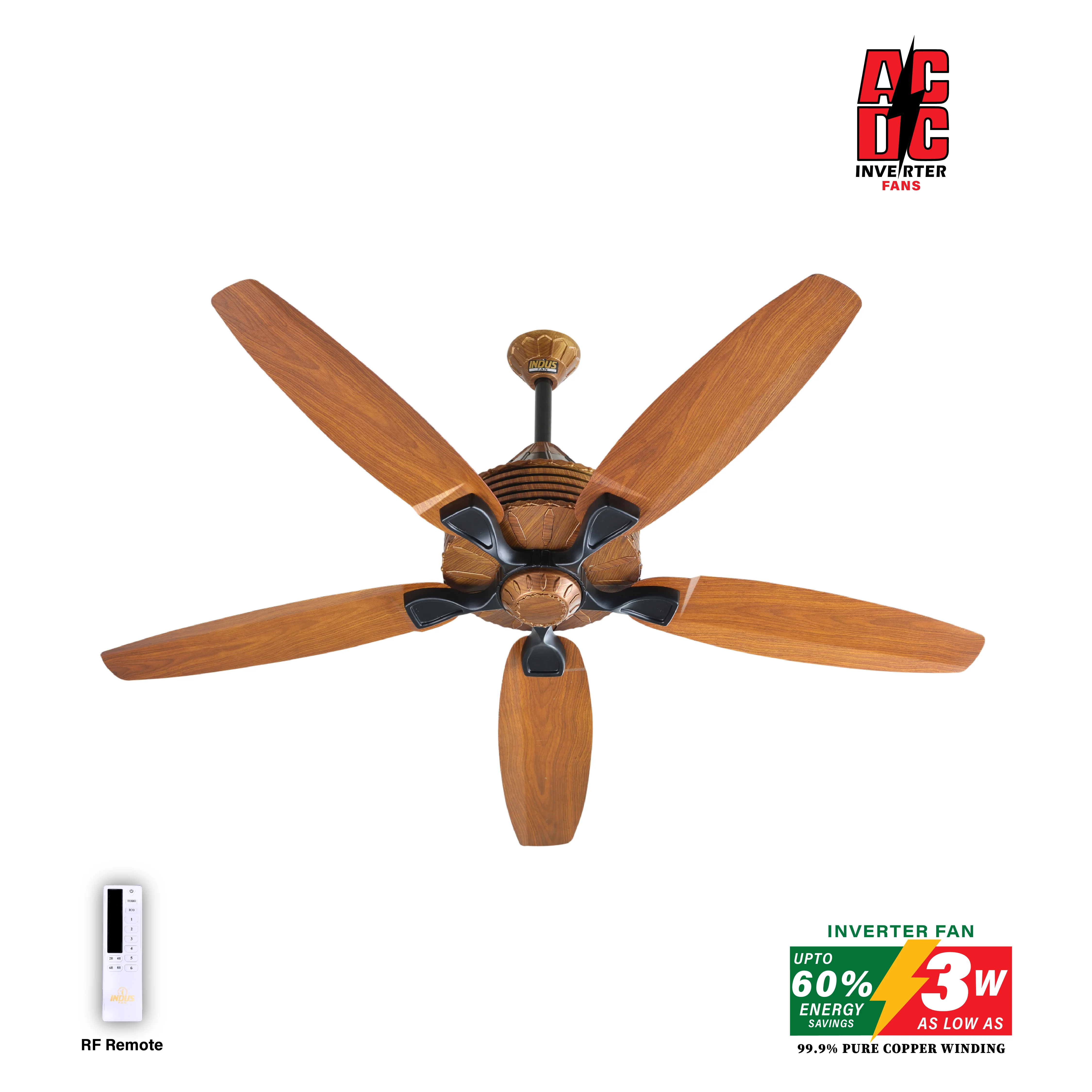 Tulip Model Ceiling Fan (AC DC Solar Fan) - Image 4