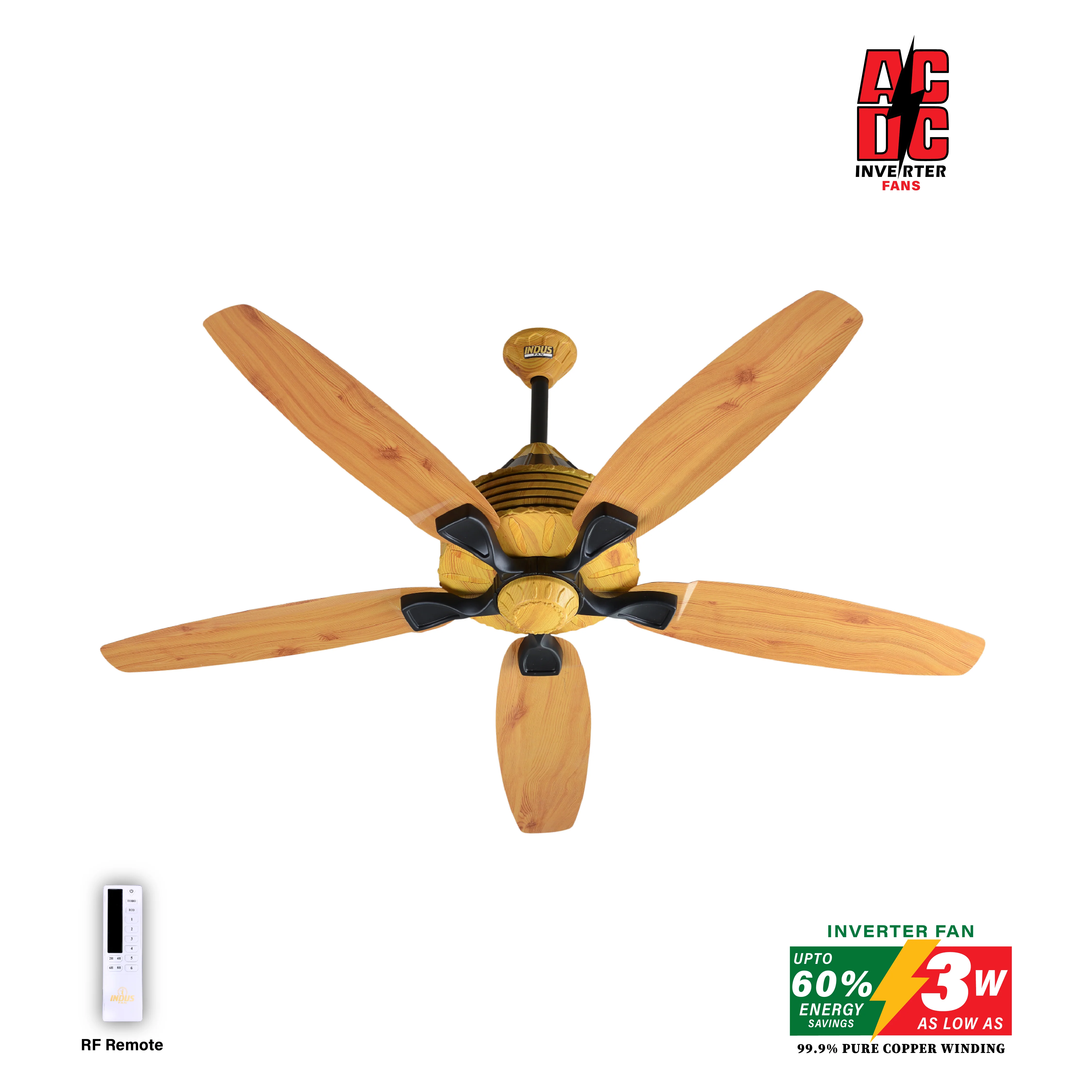 Tulip Model Ceiling Fan (AC DC Solar Fan) - Image 5